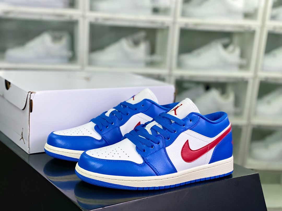 200 Air Jordan 1 Low”Sail Brown”AJ1乔丹一代低帮“白蓝红勾”DC0774-416