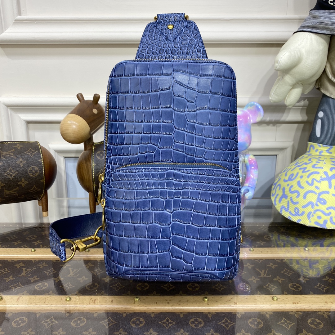 Louis Vuitton LV Avenue Fashion
 Belt Bags & Fanny Packs Crossbody & Shoulder Bags Black Blue Monogram Canvas Fashion N41720