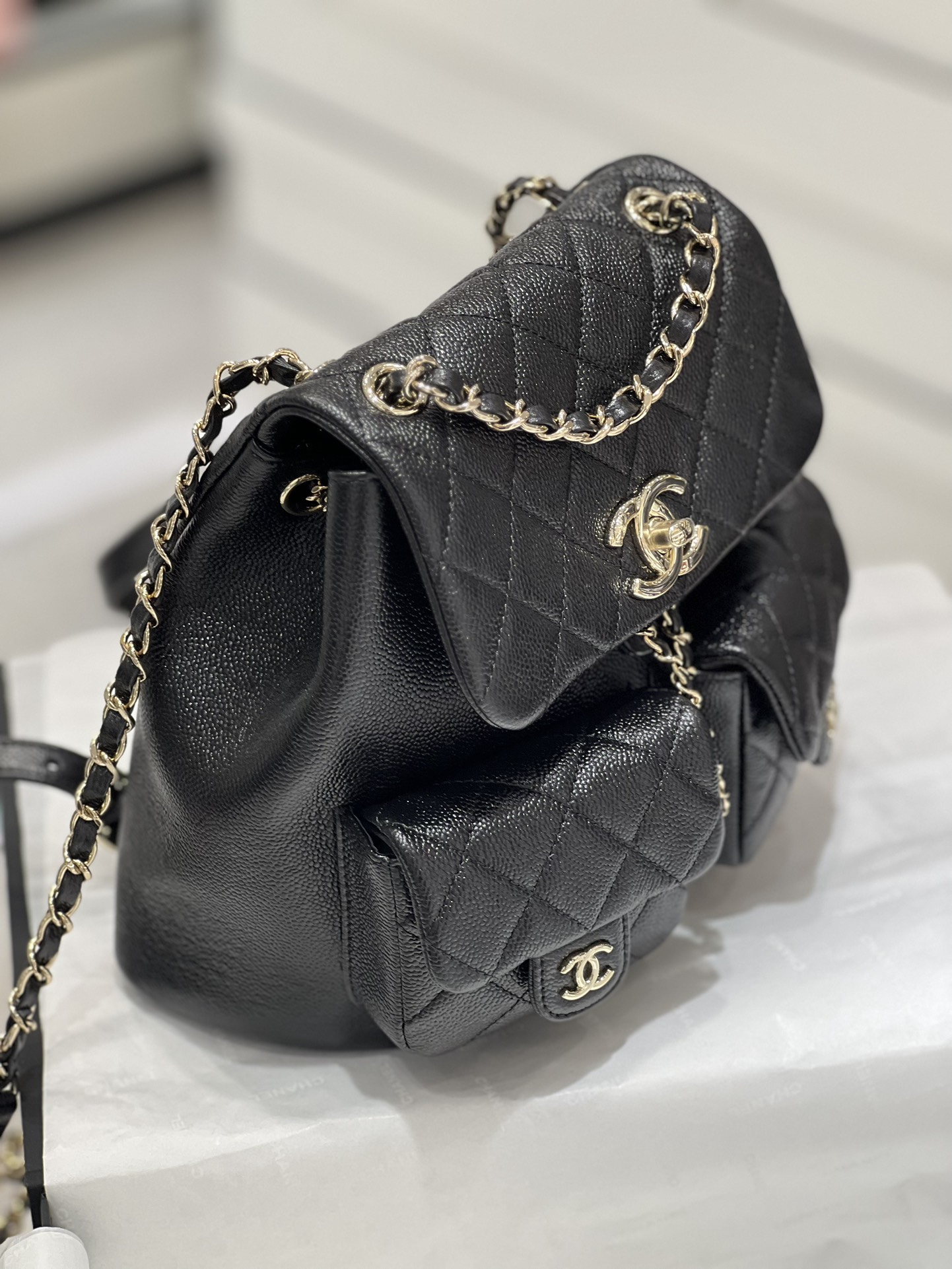 Chanel Duma Bags Backpack Fashion Replica
 Black