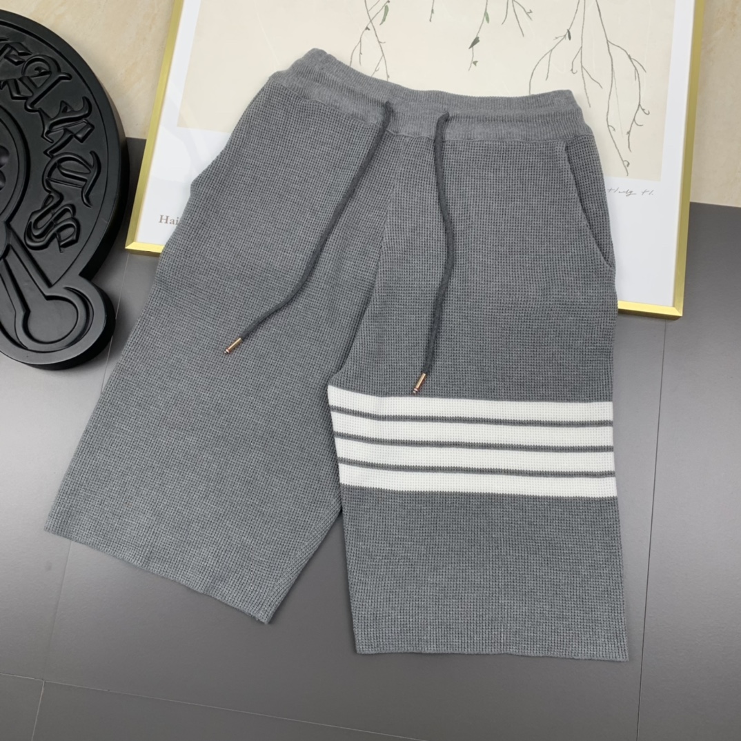 New Spring/Summer 2024 Collection: TB 4-Bard Tweed Shorts in Whole Cotton Knit Fabric