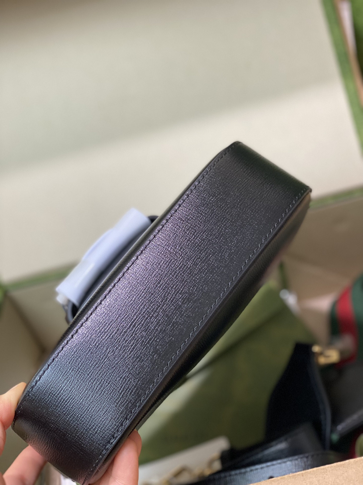 。发货实拍，原厂皮GG马鞍包✈️658574克皮
