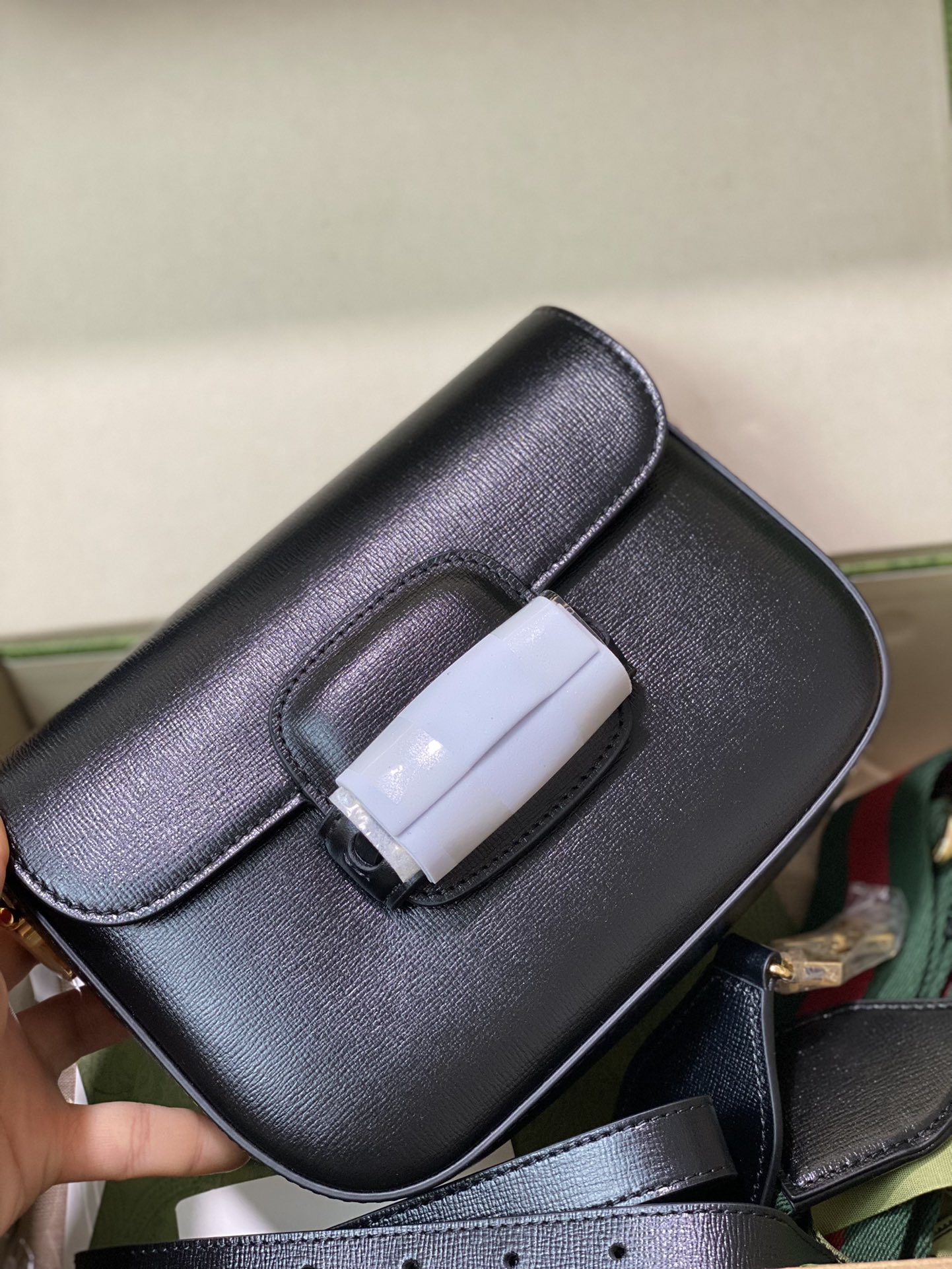 。发货实拍，原厂皮GG马鞍包✈️658574克皮