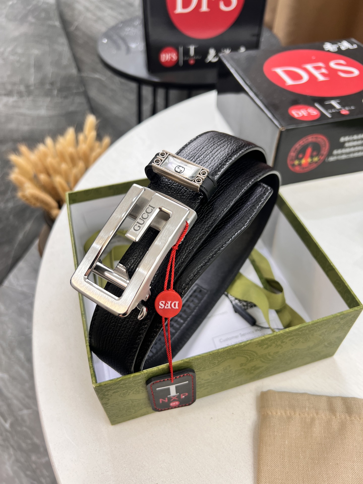 古奇GUCCi自动扣皮带 头层牛皮 顶级品质商务正装 古奇自动皮带滑轨手感柔软