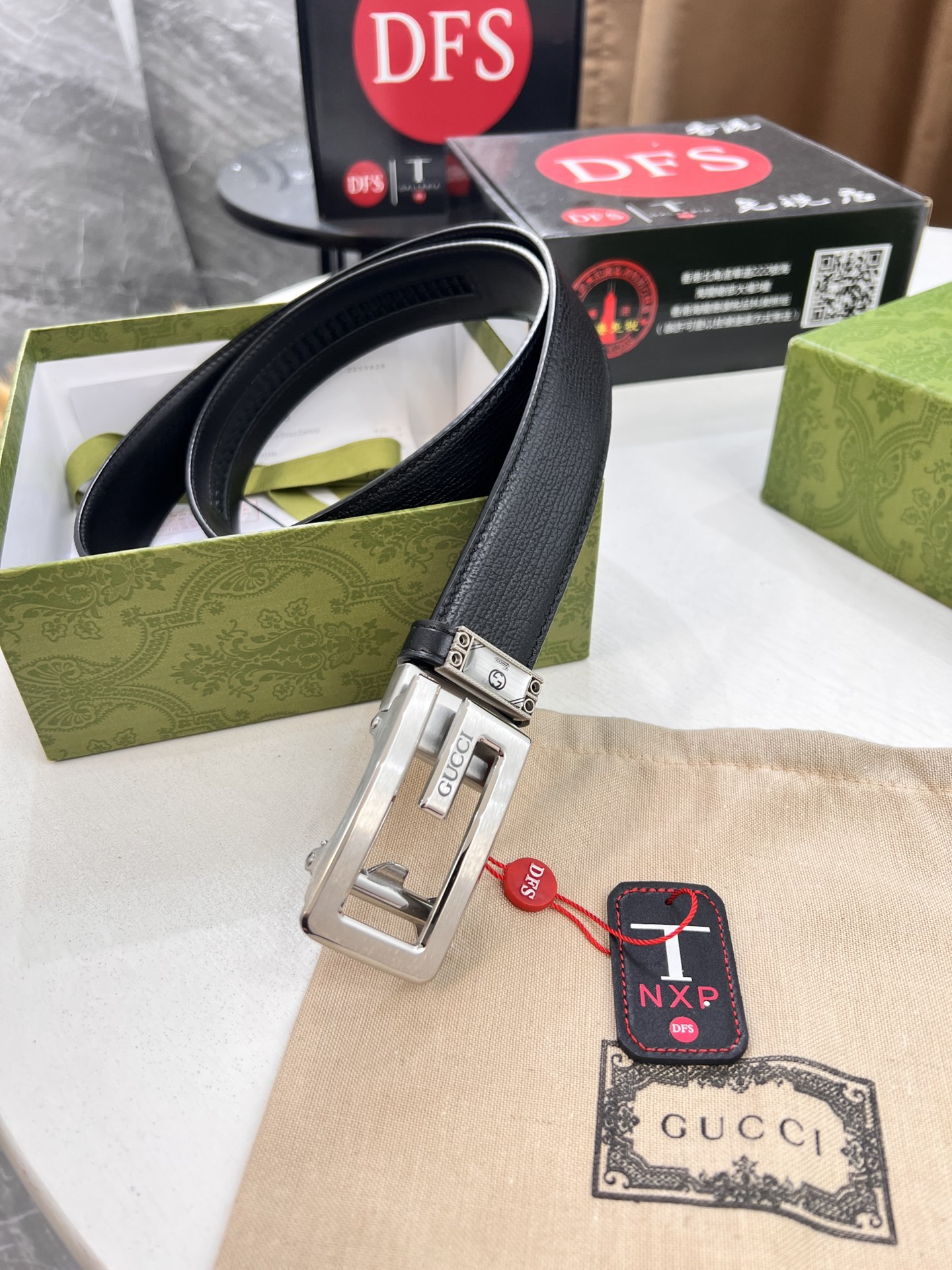 古奇GUCCi自动扣皮带 头层牛皮 顶级品质商务正装 古奇自动皮带滑轨手感柔软