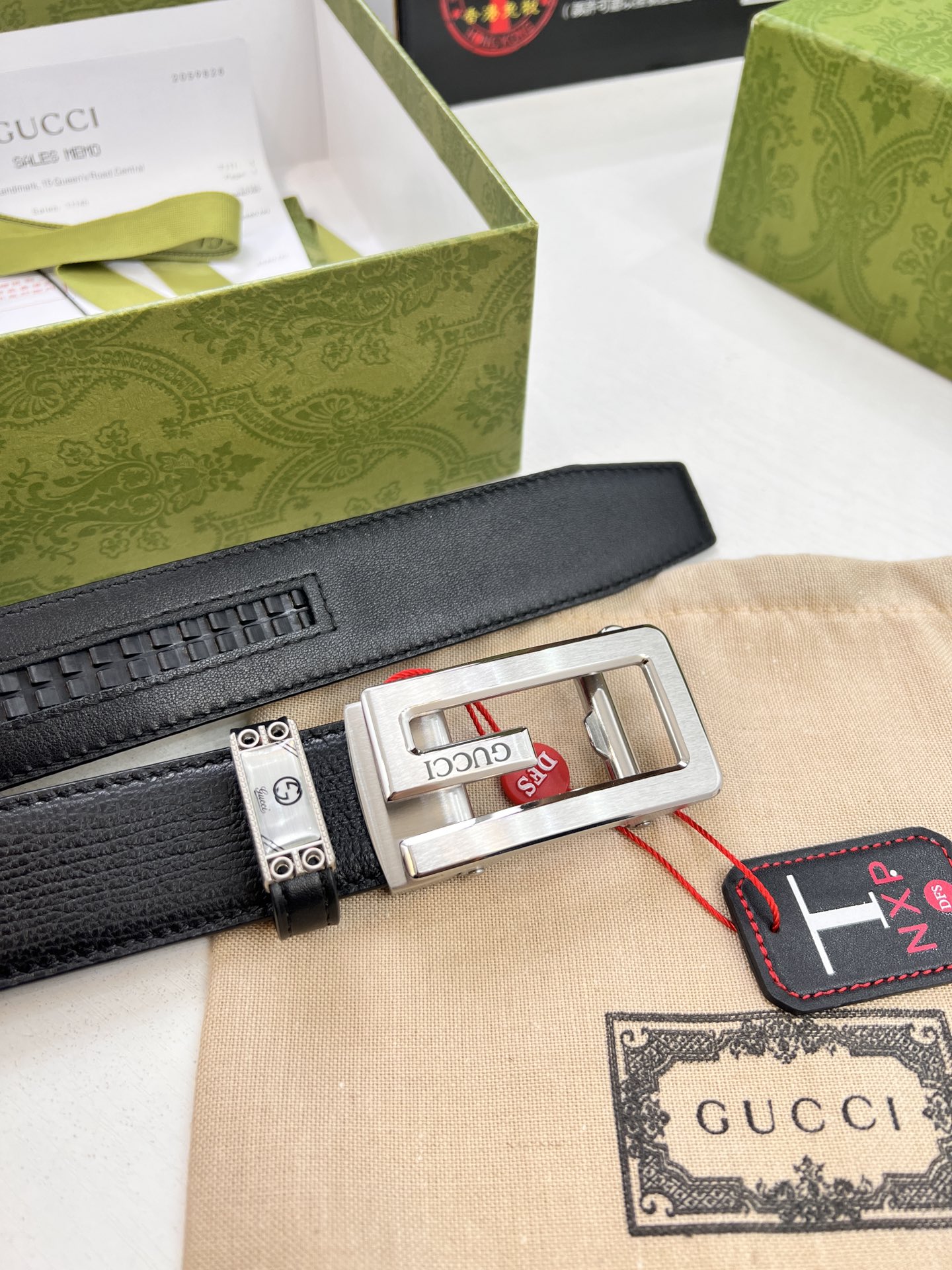 古奇GUCCi自动扣皮带 头层牛皮 顶级品质商务正装 古奇自动皮带滑轨手感柔软