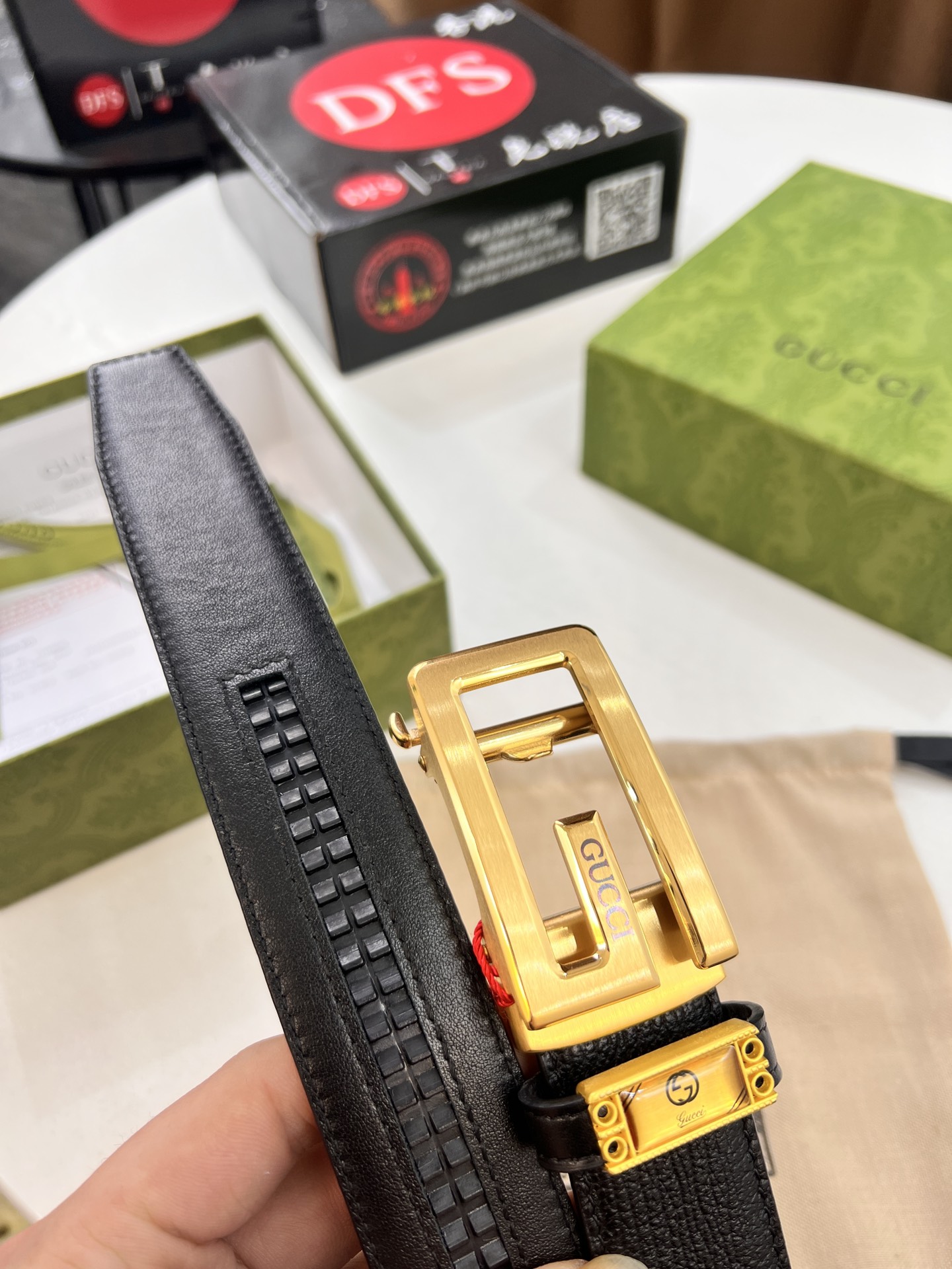 古奇GUCCi自动扣皮带 款 头层牛皮 顶级品质商务正装 古奇自动皮带滑轨手感柔软 自动精钢外穿五金 宽度3.5cm