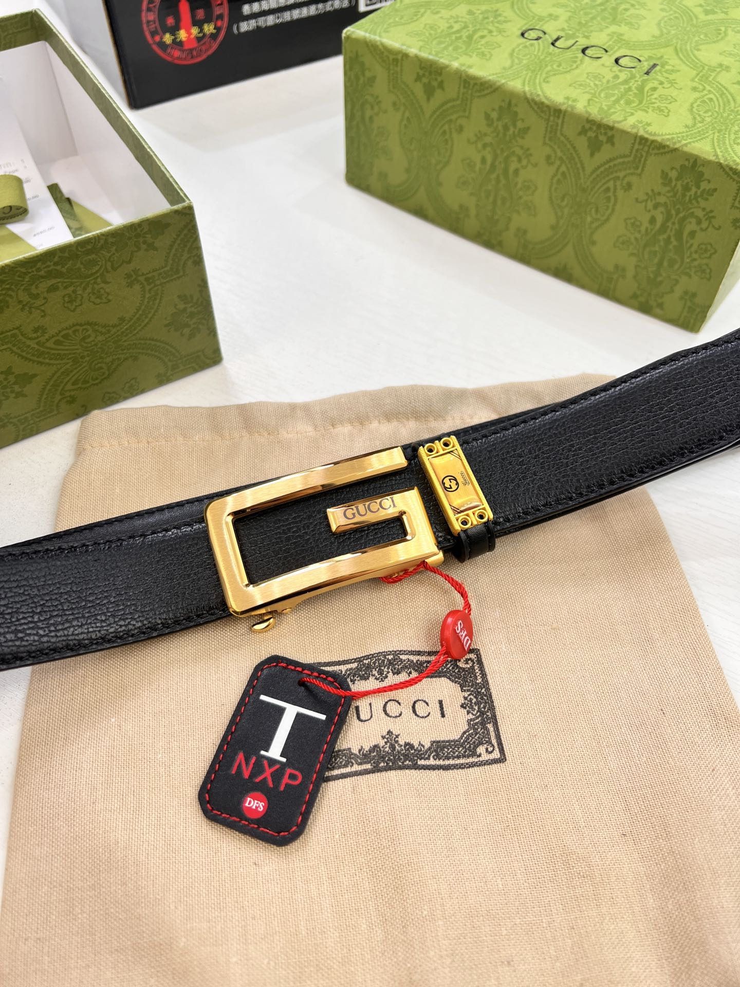 古奇GUCCi自动扣皮带 款 头层牛皮 顶级品质商务正装 古奇自动皮带滑轨手感柔软 自动精钢外穿五金 宽度3.5cm