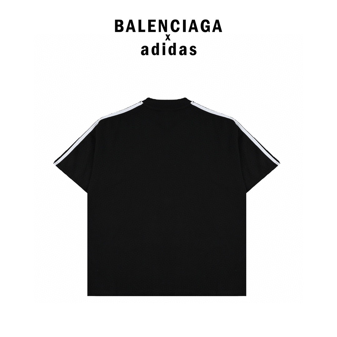 180 Balenciaga X Adidas 22SS 联名款巴黎世家三叶草织带短袖T恤