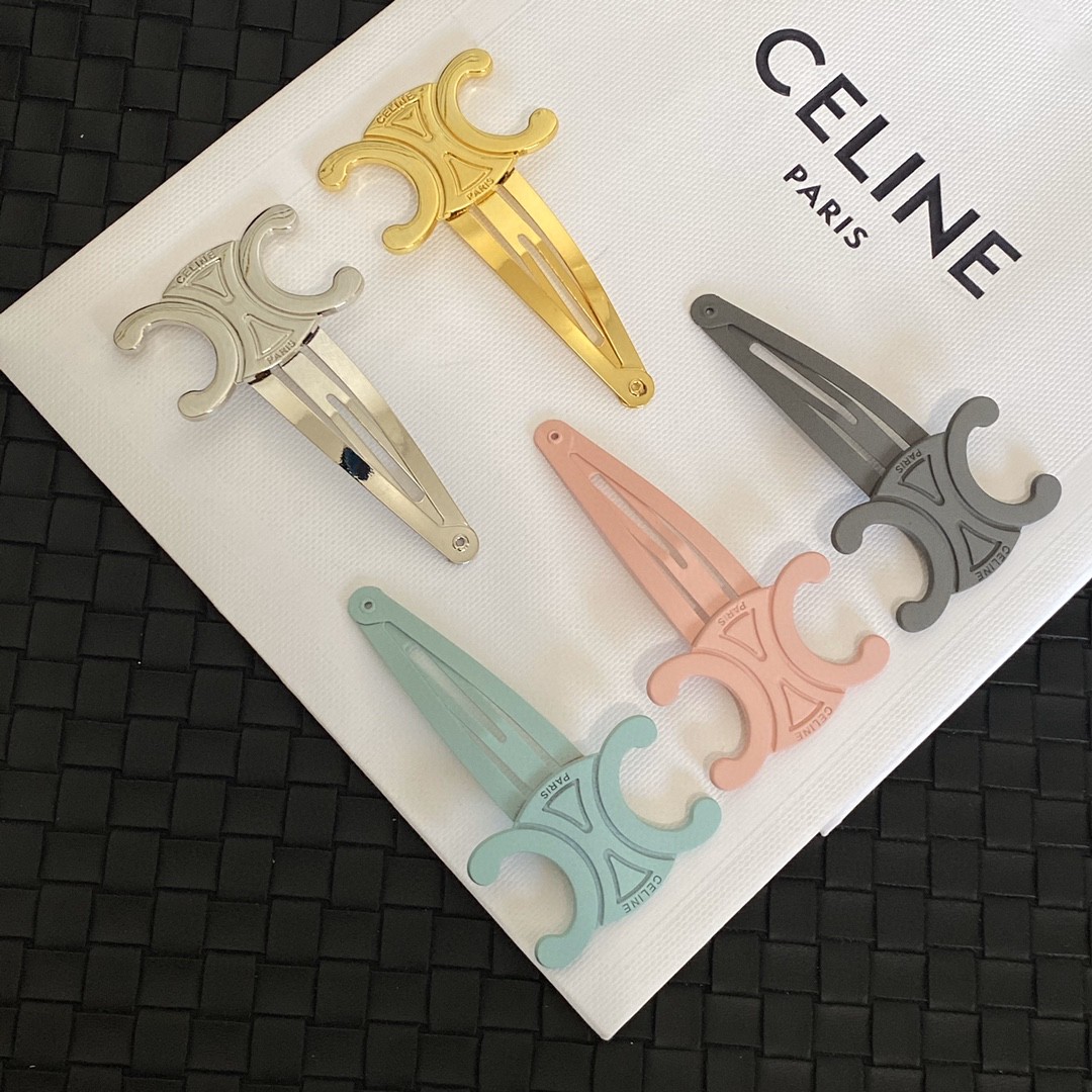 Celine New Hair Clip 4*7.5cm Complete set of five colors 11 a1680496219043 3068