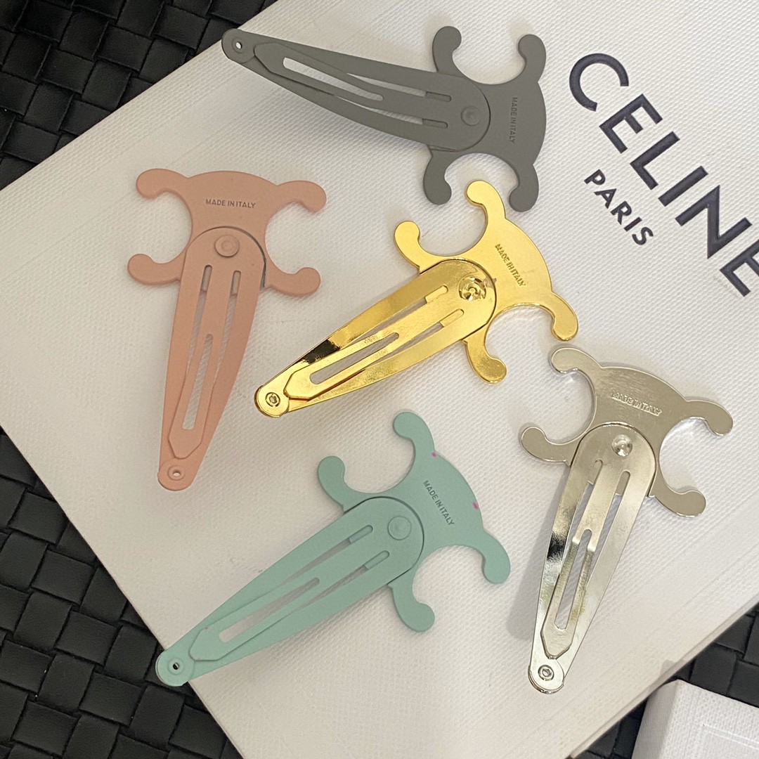 Celine New Hair Clip 4*7.5cm Complete set of five colors 12 a1680496219044 0405