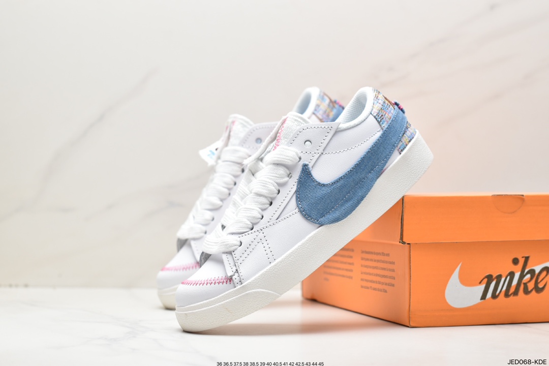 150 Nike Blazer Low'77 Jumbo 白黄经典百搭低帮板鞋  FJ7741-141