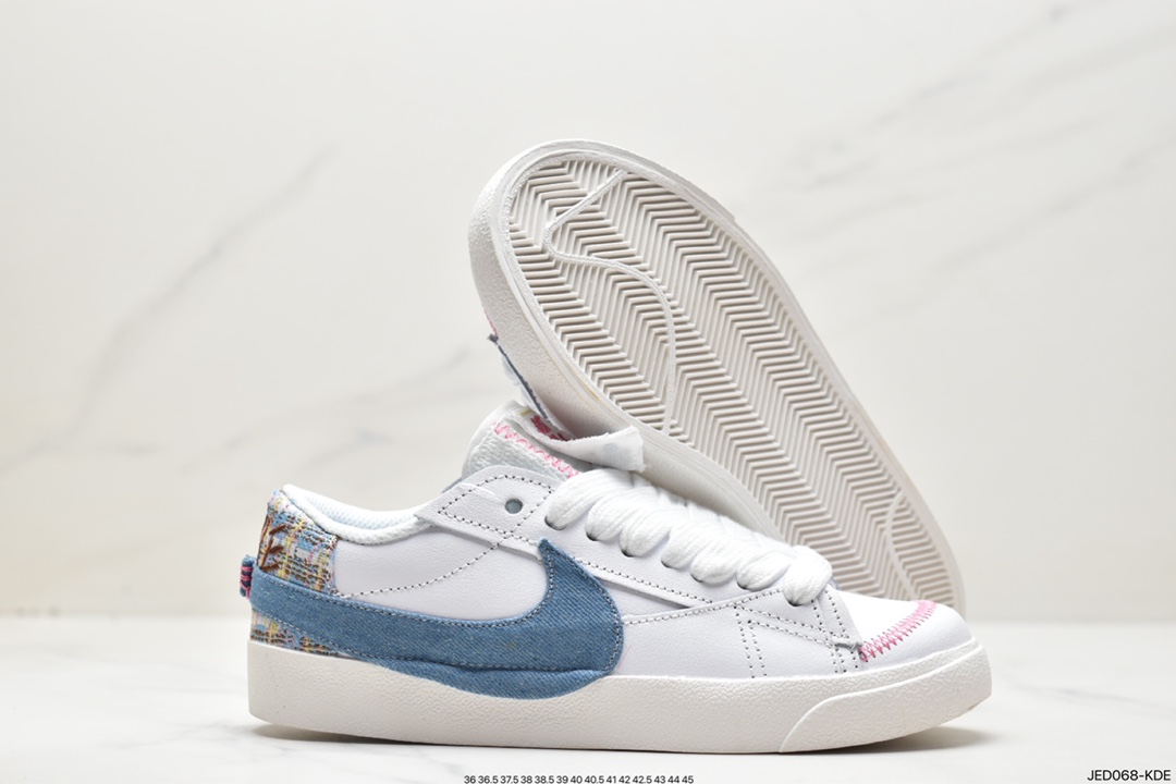 150 Nike Blazer Low'77 Jumbo 白黄经典百搭低帮板鞋  FJ7741-141