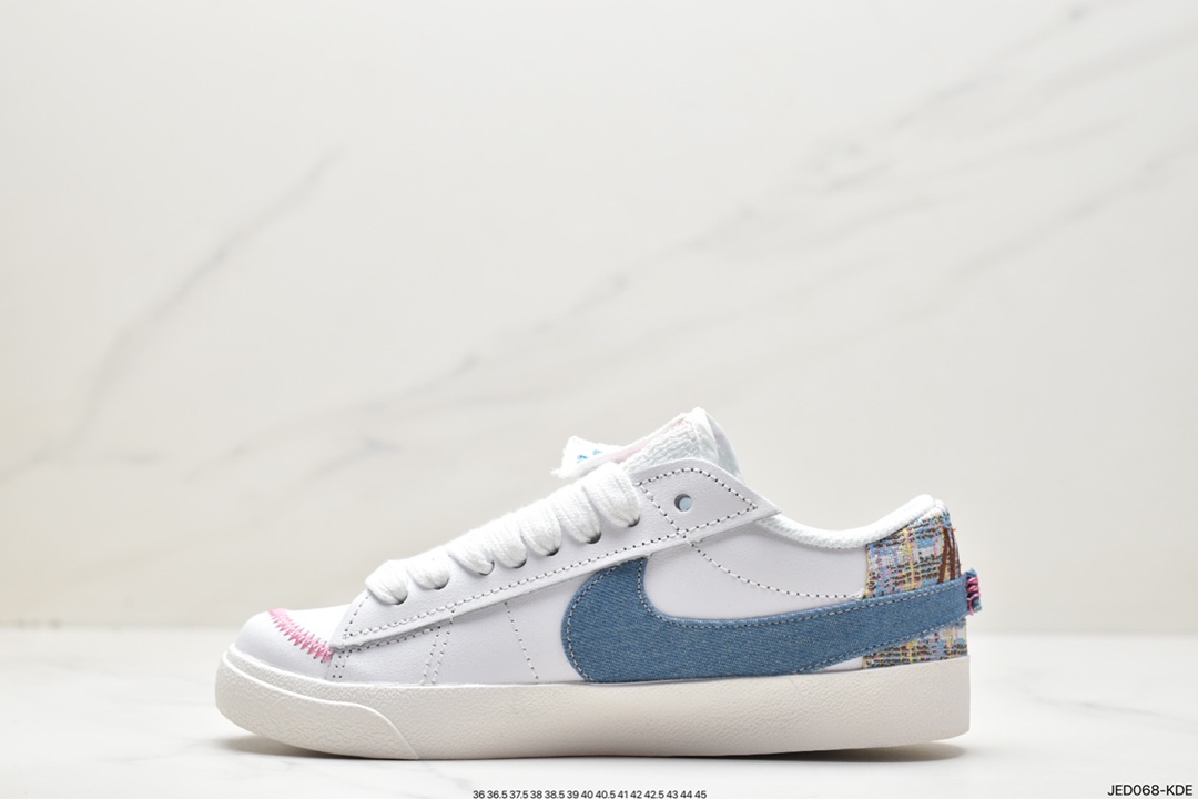 150 Nike Blazer Low'77 Jumbo 白黄经典百搭低帮板鞋  FJ7741-141