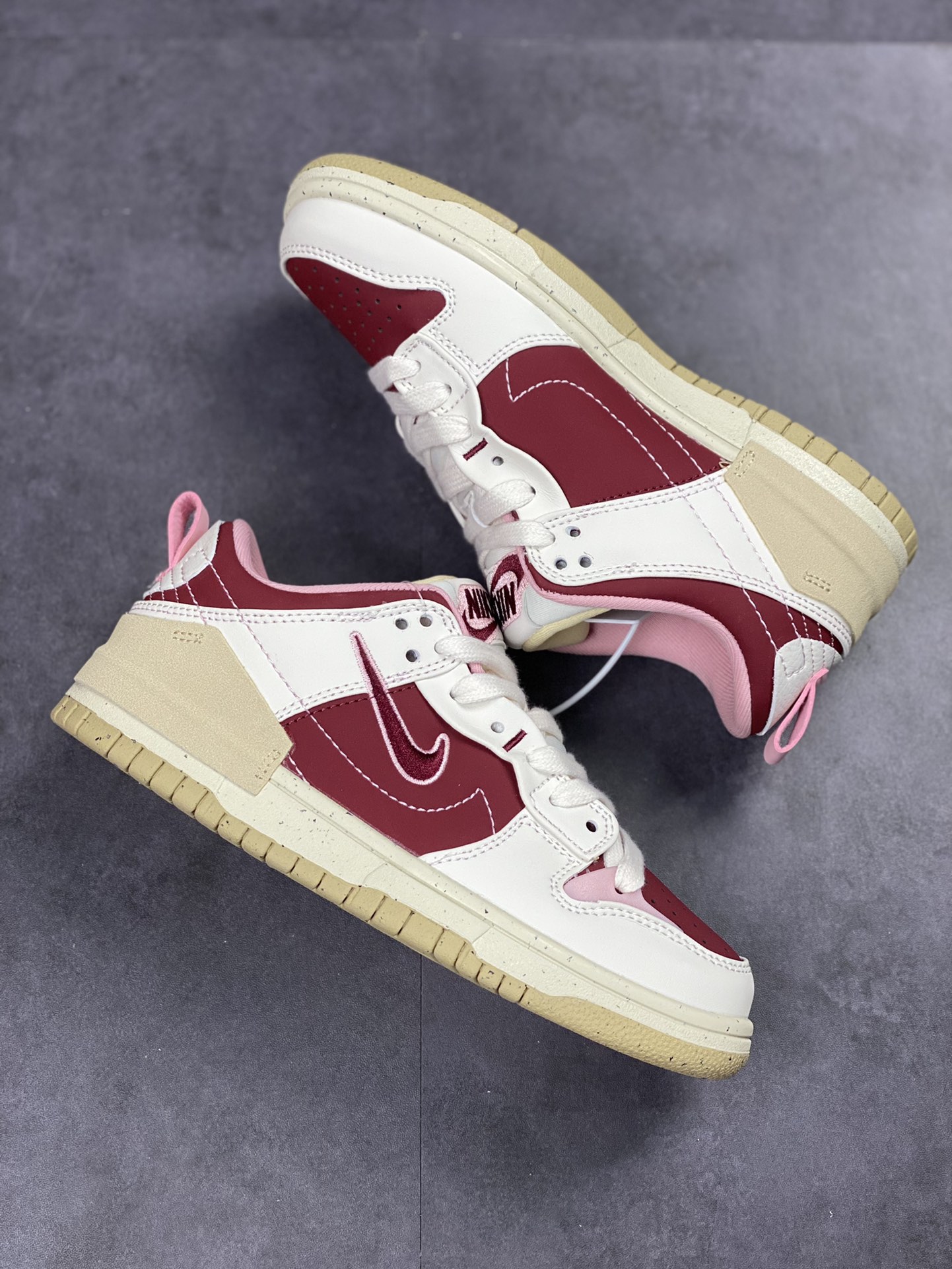 210 NIKE SB Dunk Low 白粉酒红情人节双钩 性价比天花板 FD4617-667