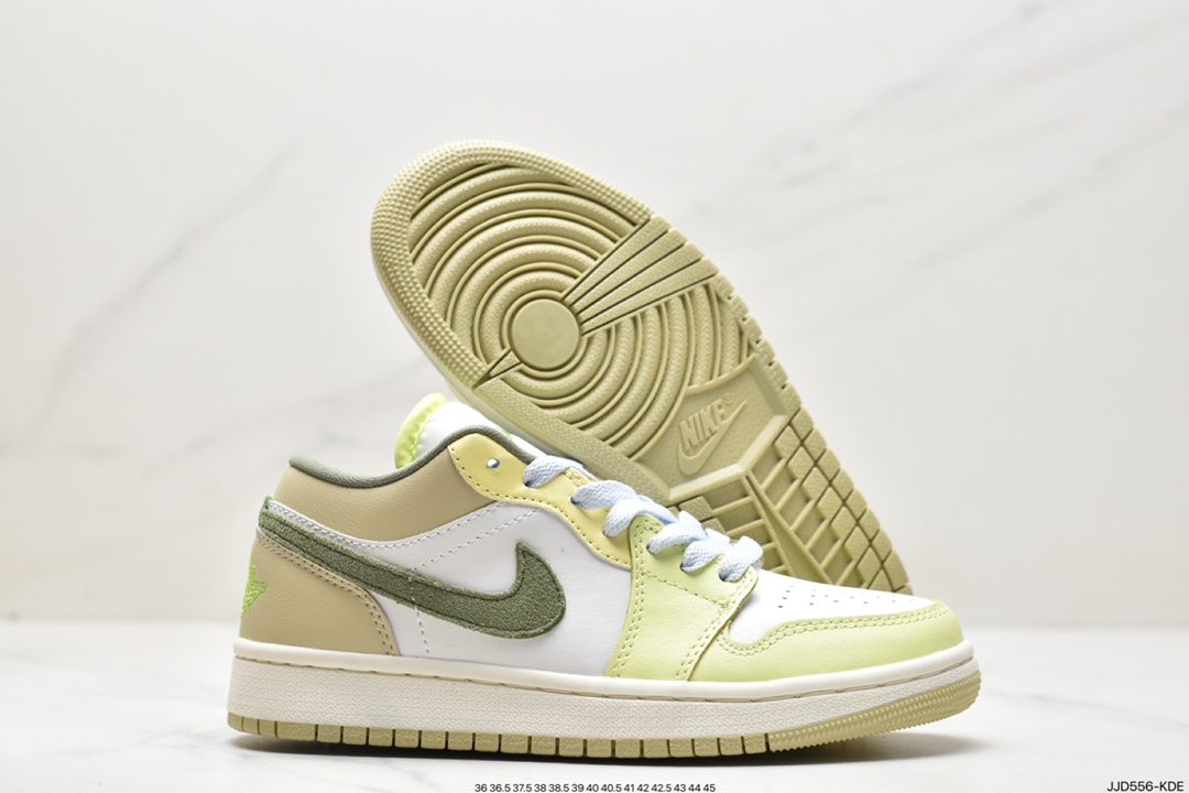 130 耐克Nike Air Jordan 1 Mid”Green Yellow”AJ1乔丹一代FD9906-131