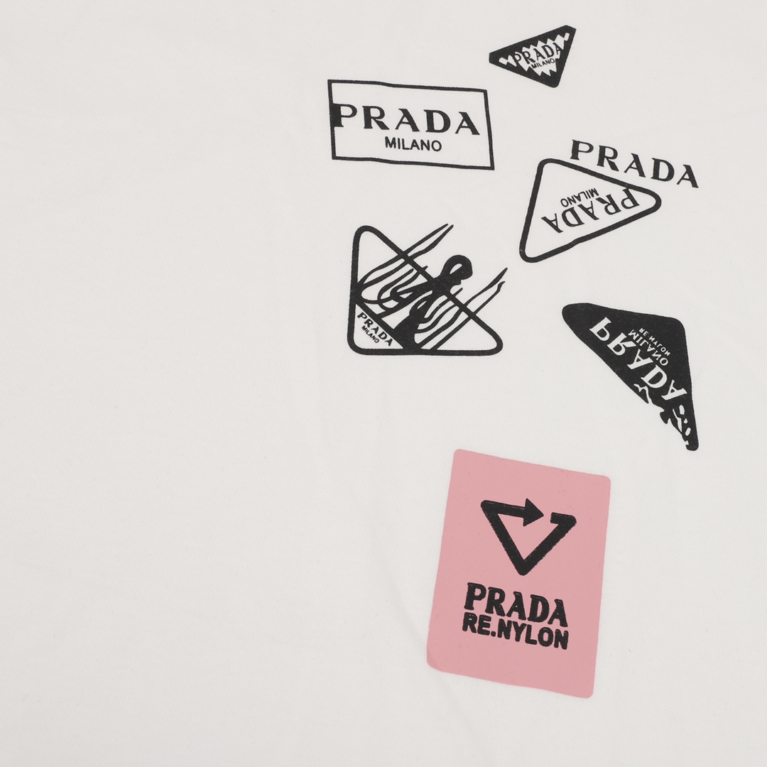 160 Prada/普拉达 多标元素印花logo短袖