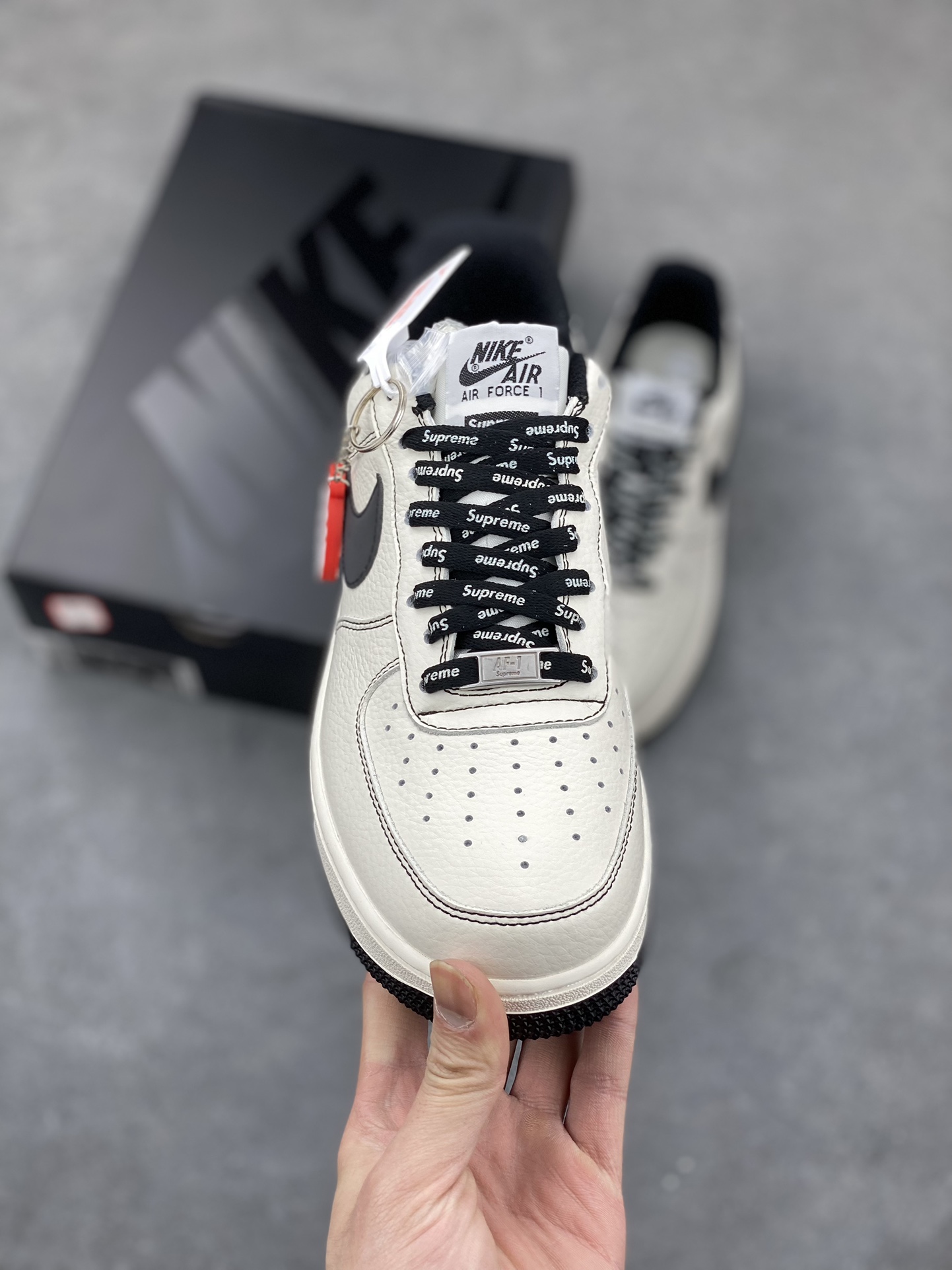 Nike Air Force 1 '07 Low Supreme Collab Sneakers - Cream/Black 3 i1680463680 426 1