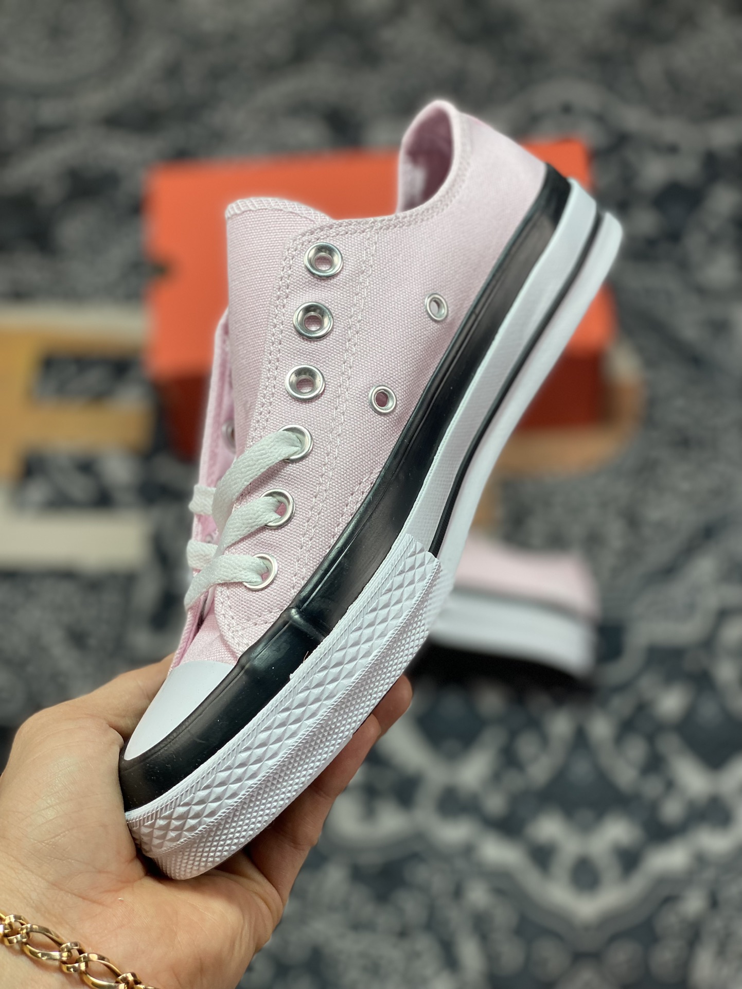 FRGMT x CONVERSE Chuck 70 By You Fujiwara co-branded Chuck 70 casual canvas sneakers A04631/light pink A04633