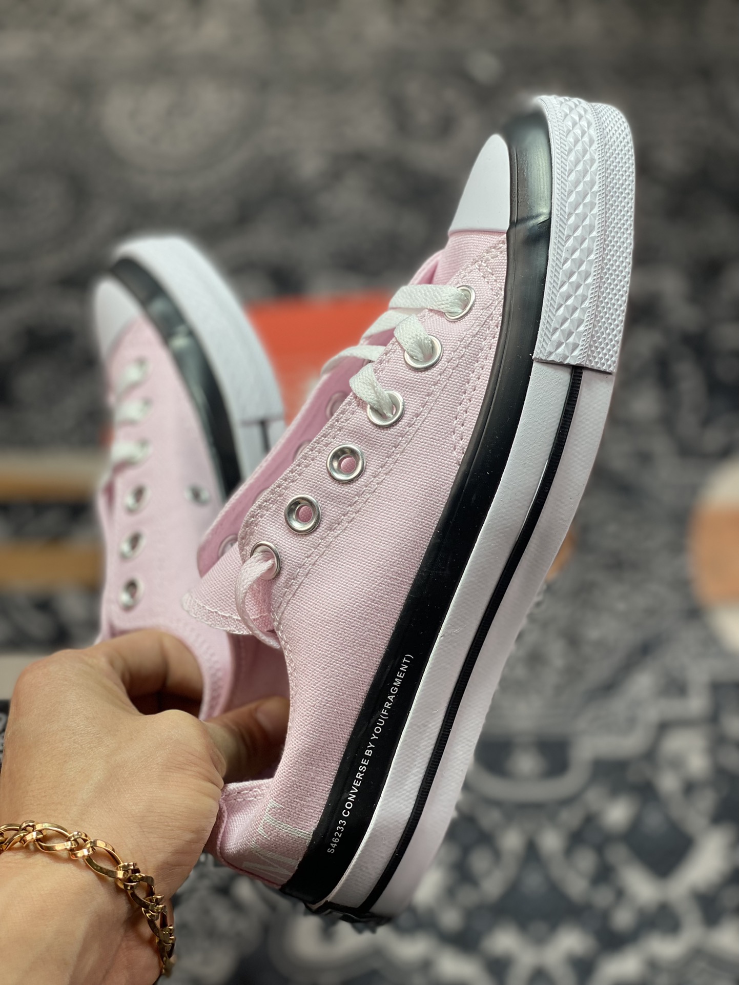 FRGMT x CONVERSE Chuck 70 By You Fujiwara co-branded Chuck 70 casual canvas sneakers A04631/light pink A04633