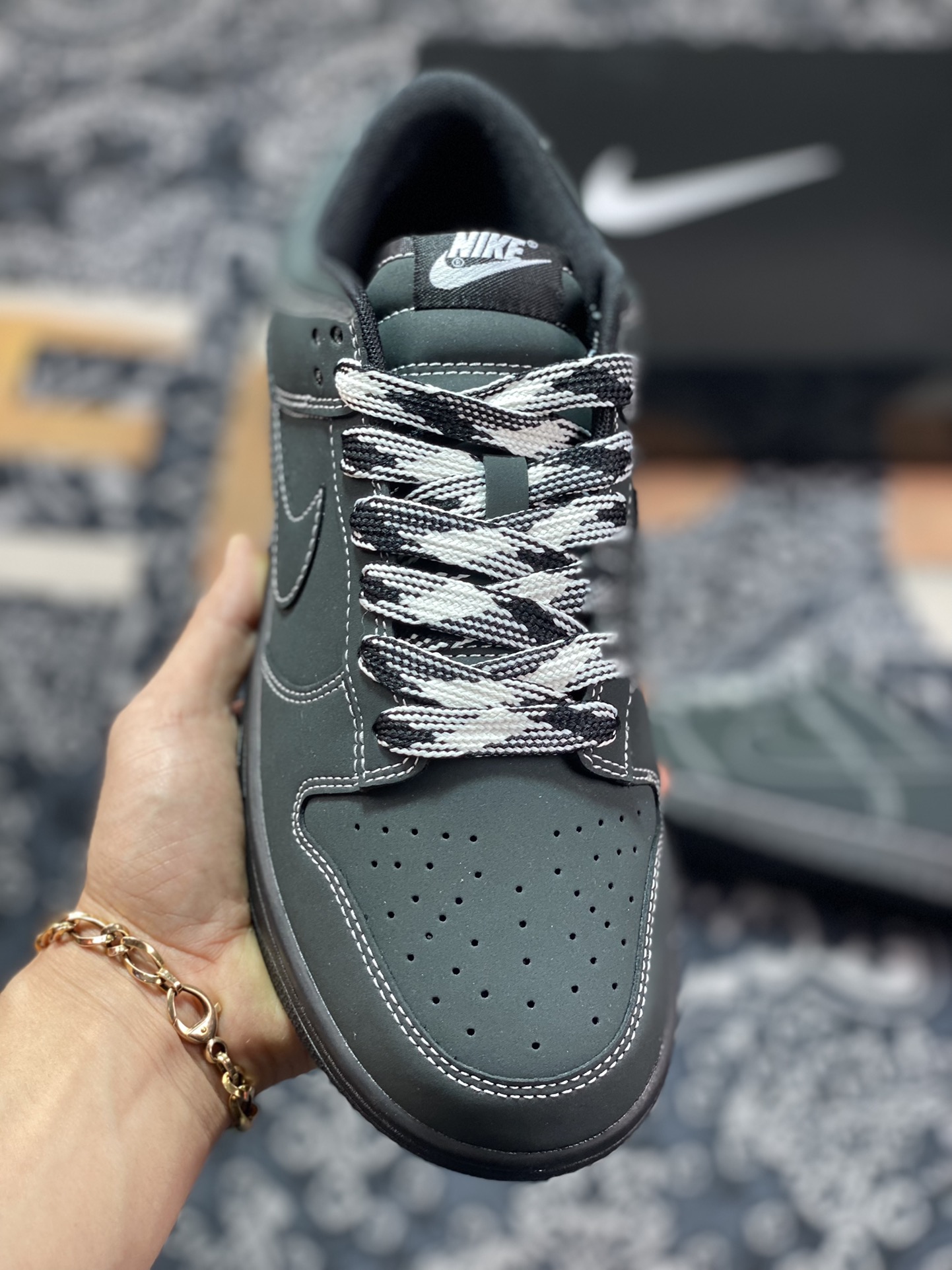 Nike SB Dunk Low Retro”Black/Phantom”扣篮系列低帮休闲运动滑板板鞋DF0517-221