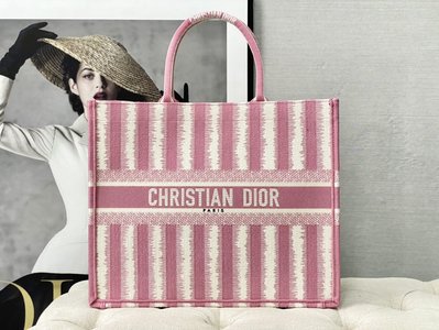Dior Book Tote Handbags Tote Bags Pink Embroidery