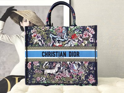 Dior Book Tote Handbags Tote Bags Black Embroidery Monogram Eclipse