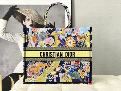 Dior Book Tote Handbags Tote Bags Black Embroidery