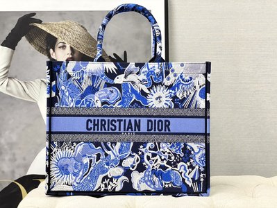 Dior Book Tote Handbags Tote Bags Fake Designer
 Blue Embroidery