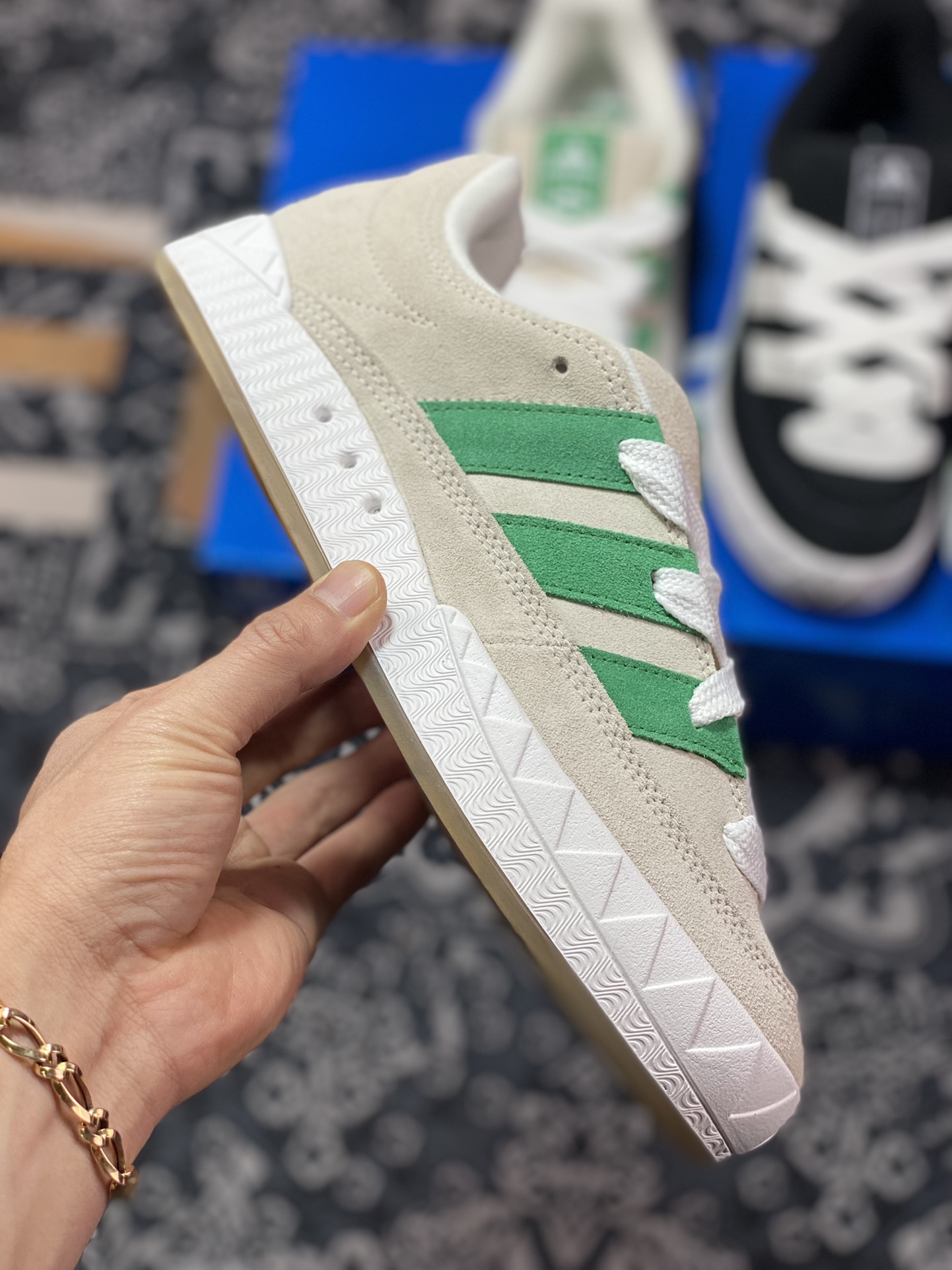 Bodega x Beams x Adidas Originals Adimatic Low ”Grey/Green/White” Matic series low help HR0776