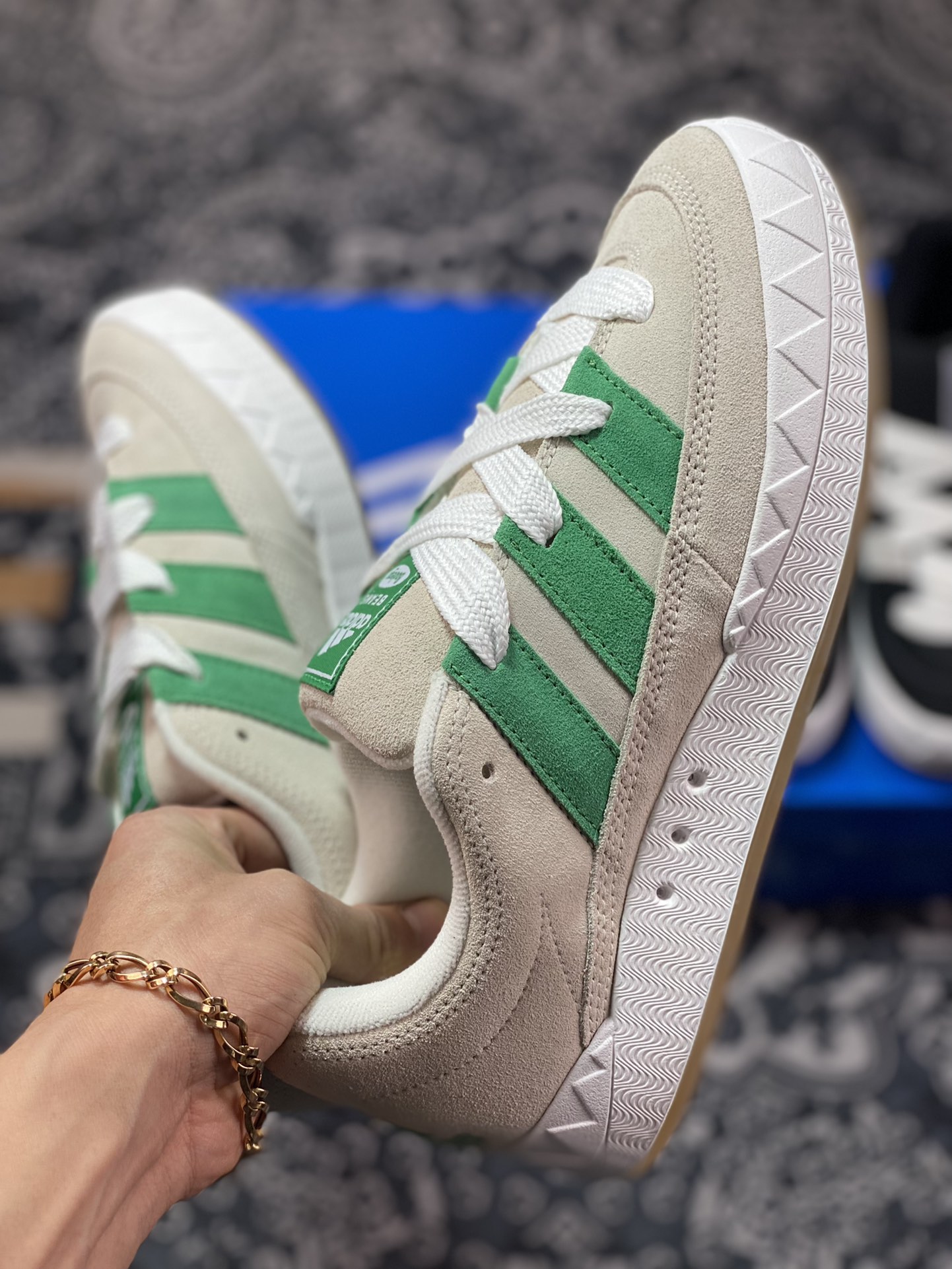 Bodega x Beams x Adidas Originals Adimatic Low ”Grey/Green/White” Matic series low help HR0776