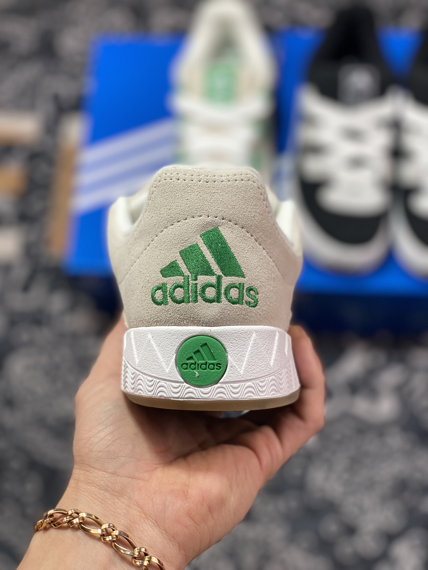 Bodega x Beams x Adidas Originals Adimatic Low ”Grey/Green/White” Matic series low help HR0776