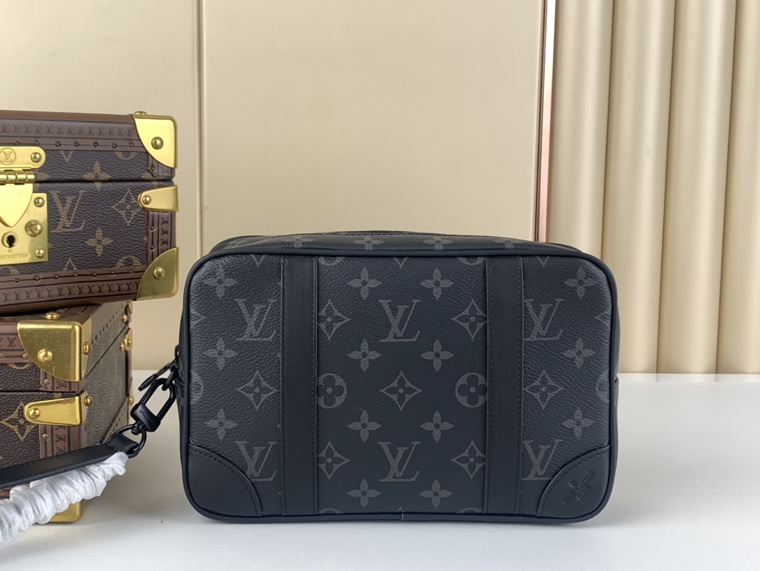 LV Style Black Leather Clutch Lookbook Reference image 1
