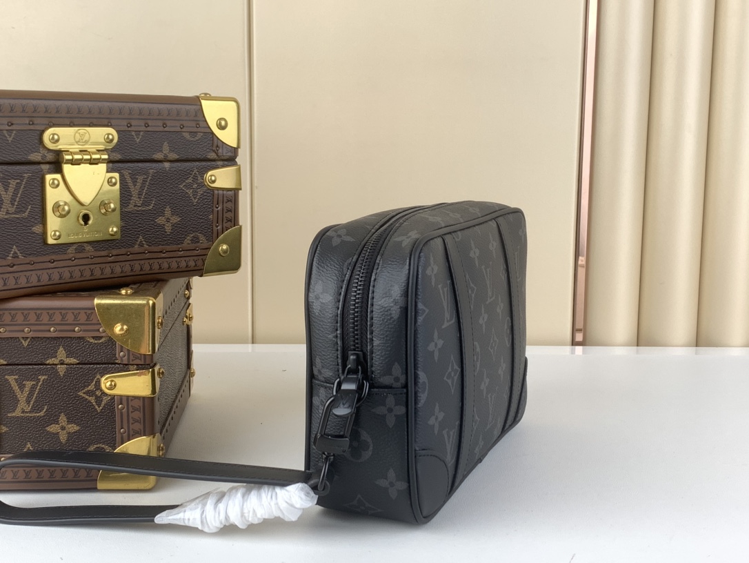 LV Style Black Leather Clutch Lookbook Reference image 2