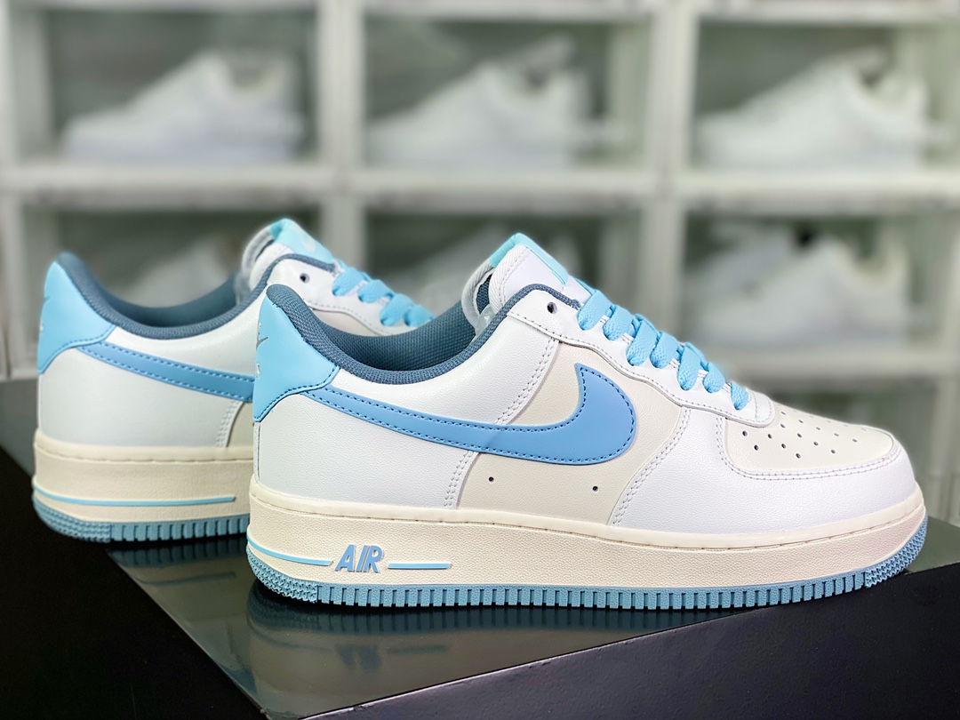 200 Air Sole气垫【耐克Nike】 Air Force 1’07 Low”Beige White/Light Blue”空军一号YY3188-101