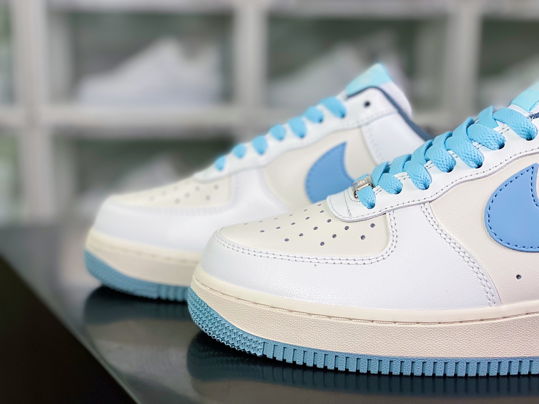 200 Air Sole气垫【耐克Nike】 Air Force 1’07 Low”Beige White/Light Blue”空军一号YY3188-101