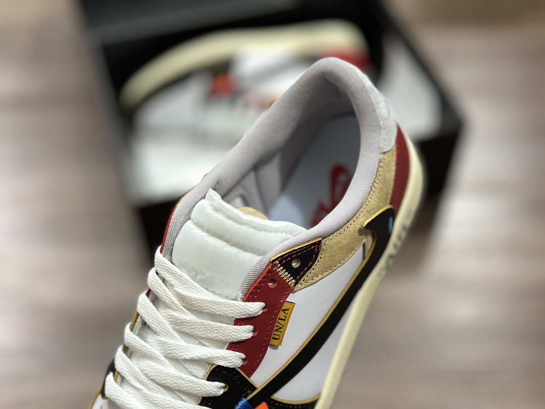 Air Jordan 1 x OFF-WHITE AJ1 OW joint low top barb black toe joint cz0790-107