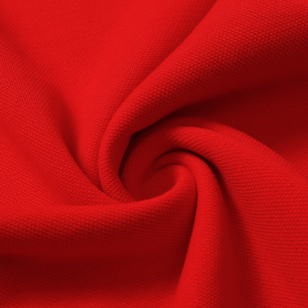 Gucci/古驰 条纹V领口袋刺绣短袖Polo杉