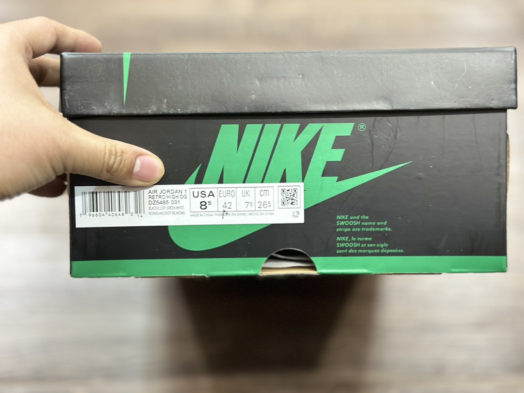 400 Air Jordan 1 AJ1 high “凯尔特人”黑绿脚趾 DZ5485-031