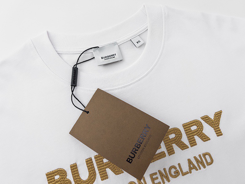 180 巴宝莉/Burberry 夏季新款 独家定制经典刺绣字母logo圆领短袖