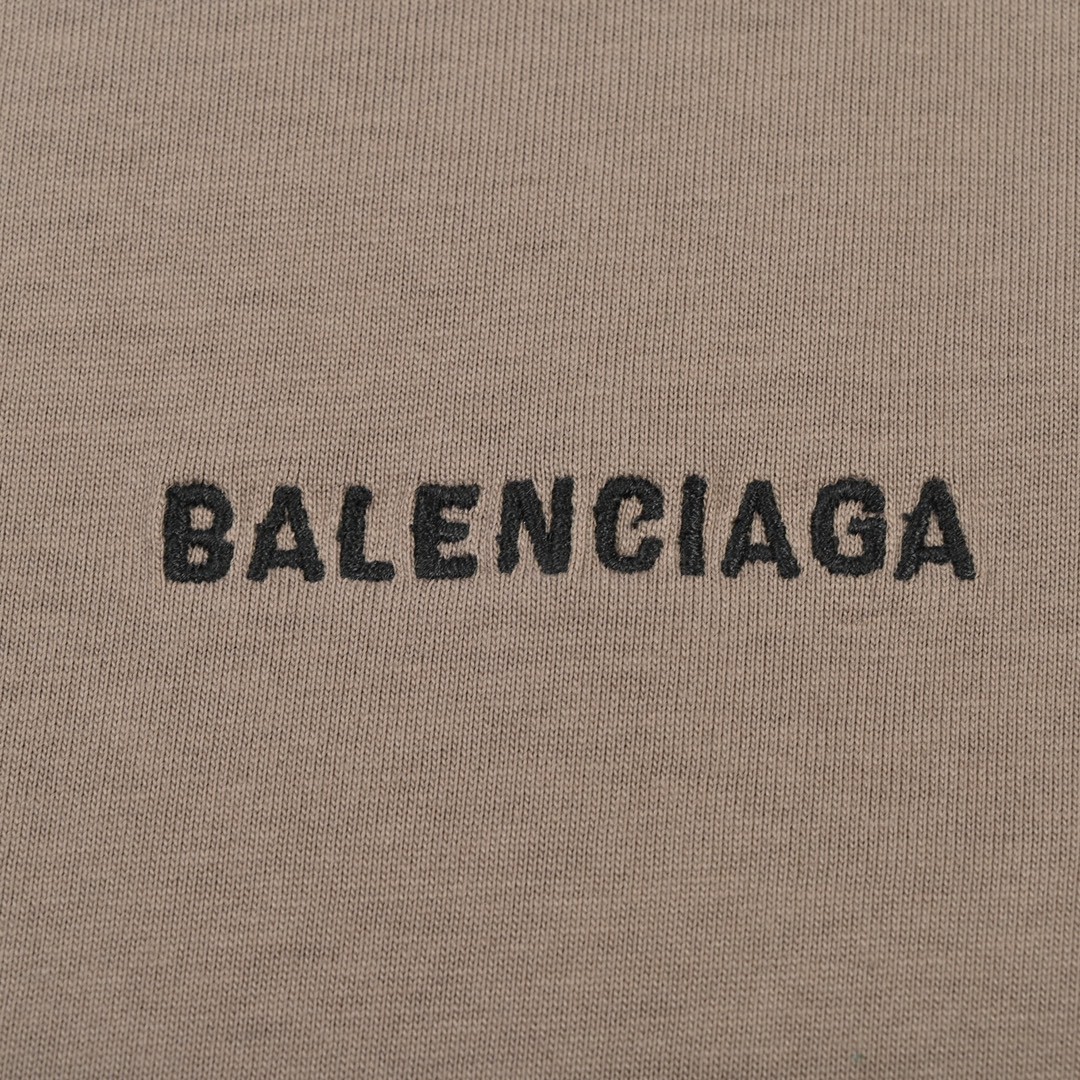 170 Balenciaga/巴黎世家 21ss 前后字母Logo刺绣圆领短袖