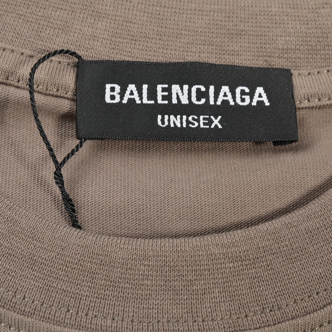 170 Balenciaga/巴黎世家 21ss 前后字母Logo刺绣圆领短袖