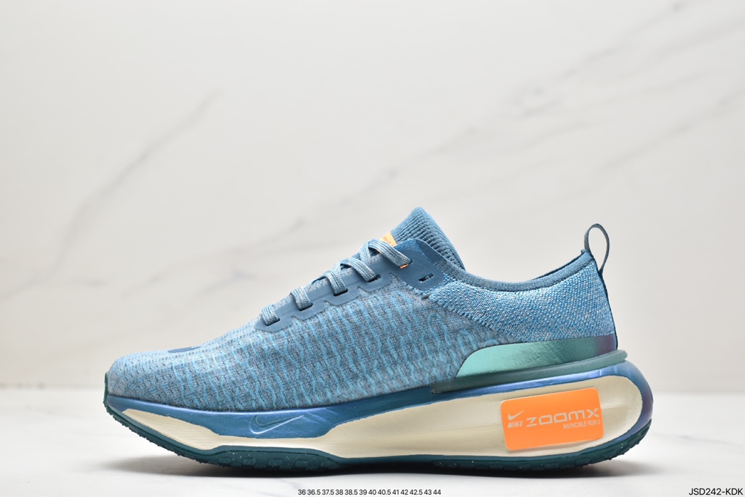 耐克NIKE ZOOMX INVINCIBLE RUN FK3 短跑马拉松系带慢跑鞋 DR2615-401