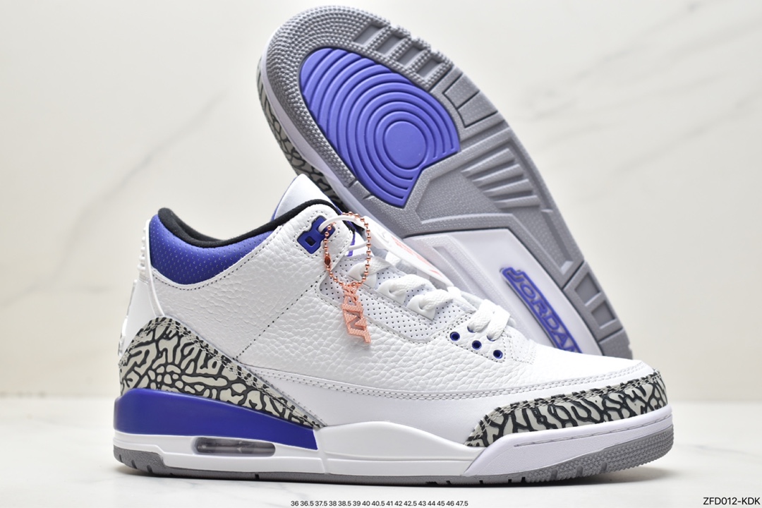Air Jordan 3 Retro 全新批次 迈克尔·乔丹AJ3代中帮复古休闲运动文化篮球鞋CT8532-105