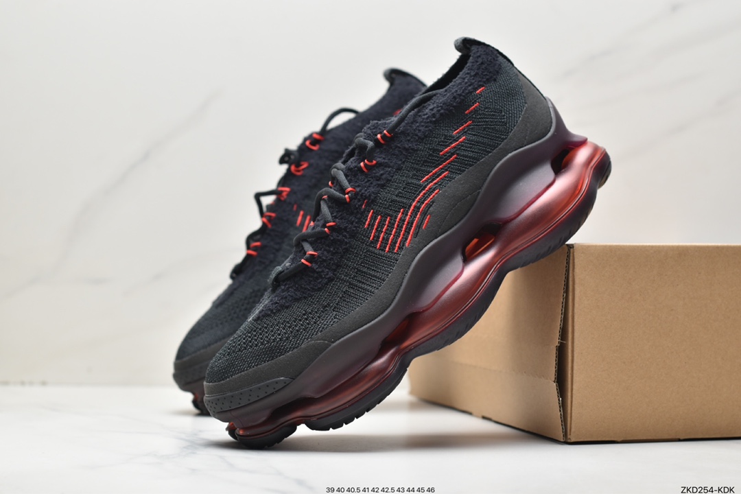 气垫 W Nike Vapor Max 黑红 蒸汽大气垫慢跑鞋DJ4701-004