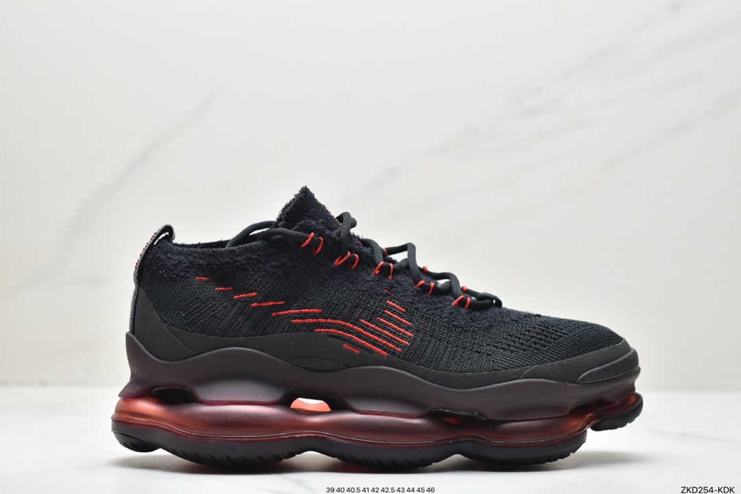 气垫 W Nike Vapor Max 黑红 蒸汽大气垫慢跑鞋DJ4701-004
