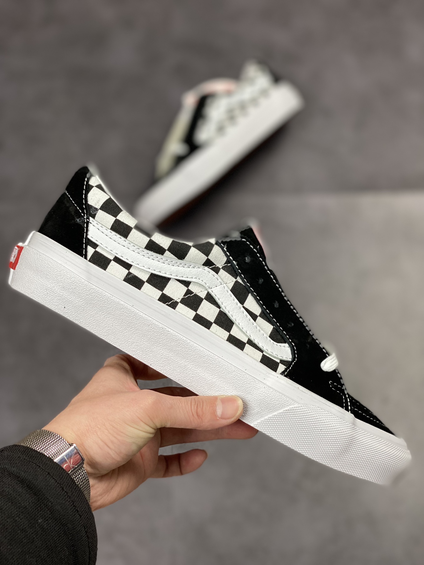 VANS Vance SK8-LOW classic black and white checkerboard low top casual sneakers canvas shoes