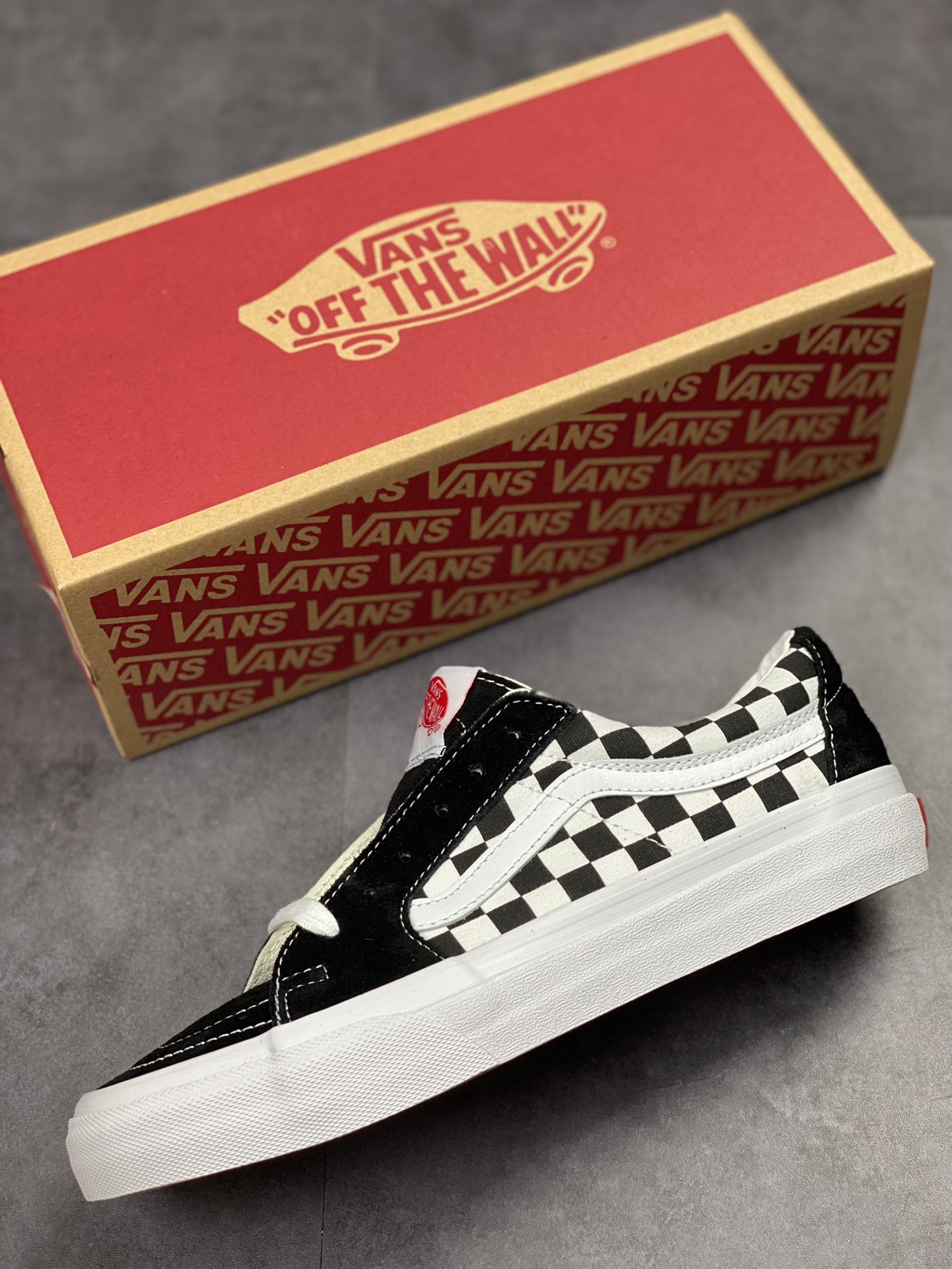 VANS Vance SK8-LOW classic black and white checkerboard low top casual sneakers canvas shoes