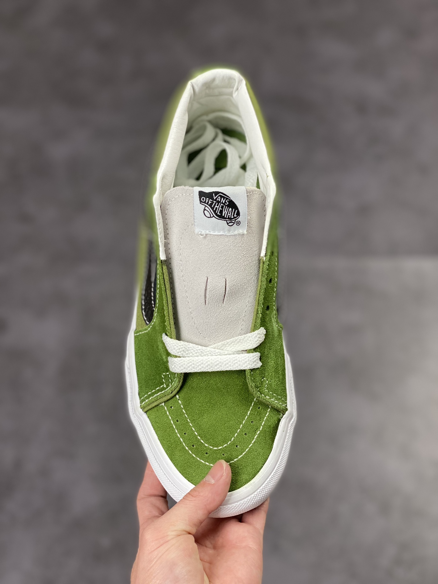 140 Vans Sk8 Mid 万斯中帮系列牛油果绿黑条休闲板鞋