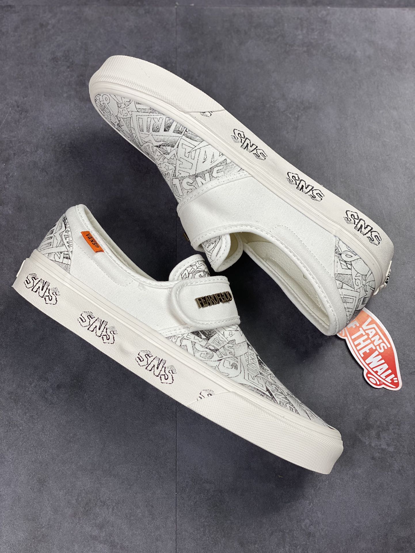 150 Fear of Fog x Vans Slip-On 47 V DX  FOG高街黑白懒人魔术贴SNS