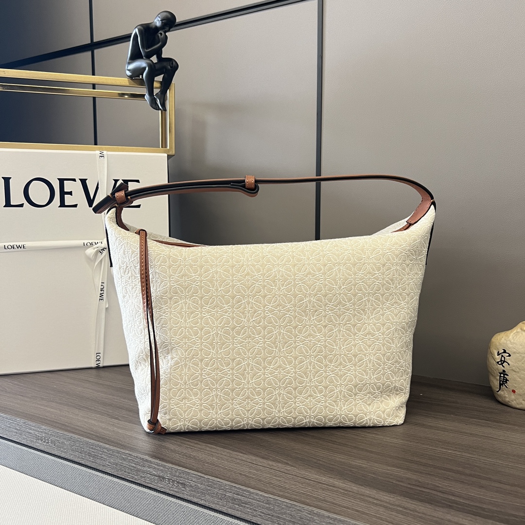 Loewe Cubi Anagram Bag in Calfskin and Jacquard - Shoulder & Hand Carry 7 i1680541496 1675 6